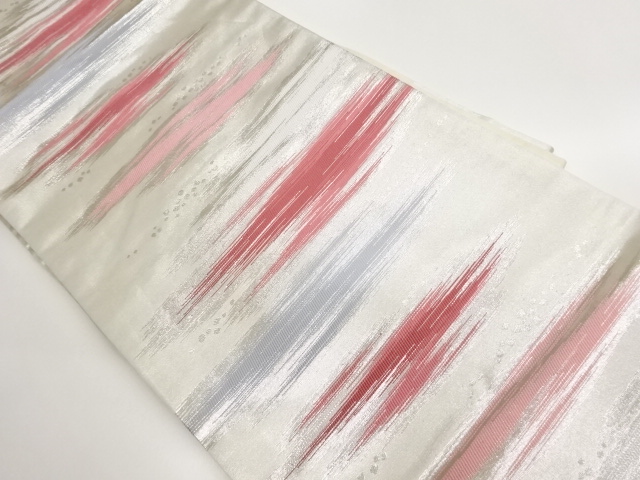 霞に色紙散らし模様織出し名古屋帯